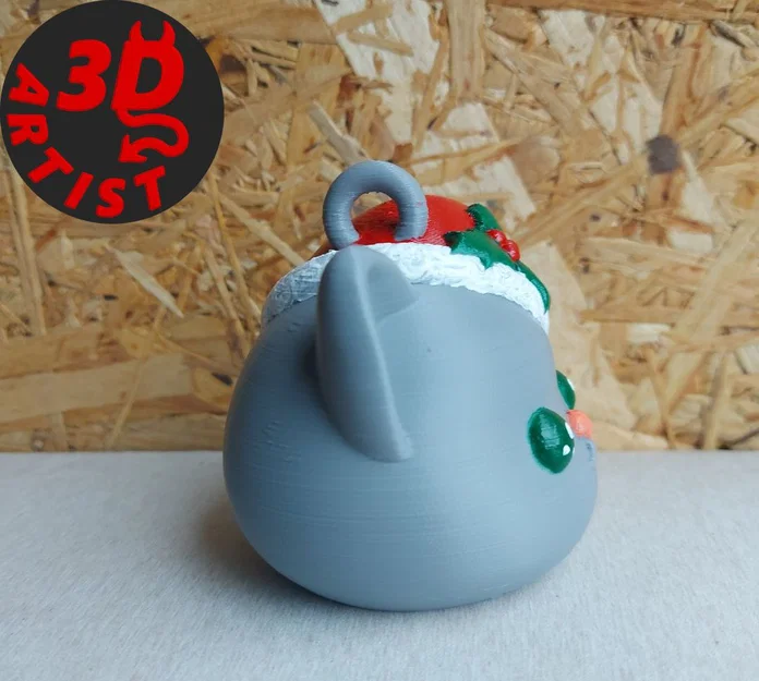 Mô hình chú mèo trang trí cây thông Noel in 3D cực đáng yêu - Image 4