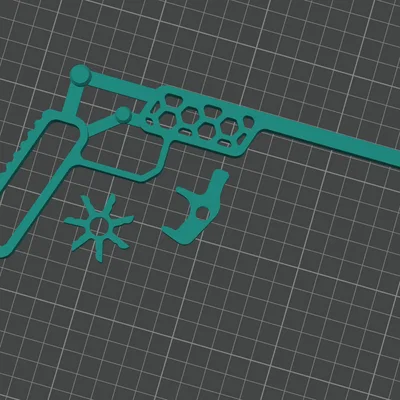Súng thun Rubber Band Gun (Dễ in)
