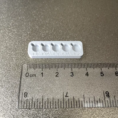 Mẫu test dung sai press fit cho nam châm 6 x 2 mm