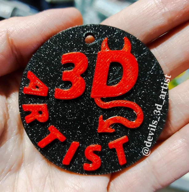 Móc khóa thiết kế Devil's 3D Artist độc đáo dành cho designer - Image 1