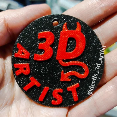 Móc khóa thiết kế Devil's 3D Artist độc đáo dành cho designer