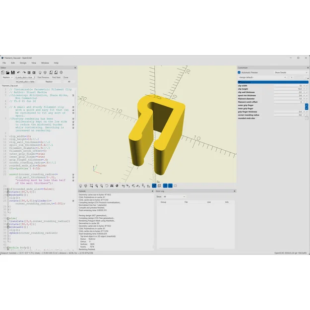 Kẹp giữ sợi nhựa Parametric tùy chỉnh - Image 3