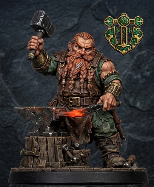 Mô hình Thợ rèn người lùn (Dwarven Blacksmith) - Image 2