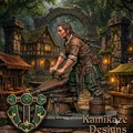 Mô hình Nữ thợ rèn (Human Female Blacksmith) - Thumbnail 1