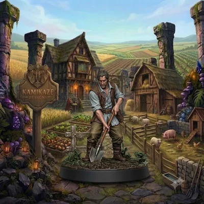 Mô hình Bác Nông Dân (Human Farmer) cho game RPG