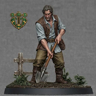 Mô hình Bác Nông Dân (Human Farmer) cho game RPG