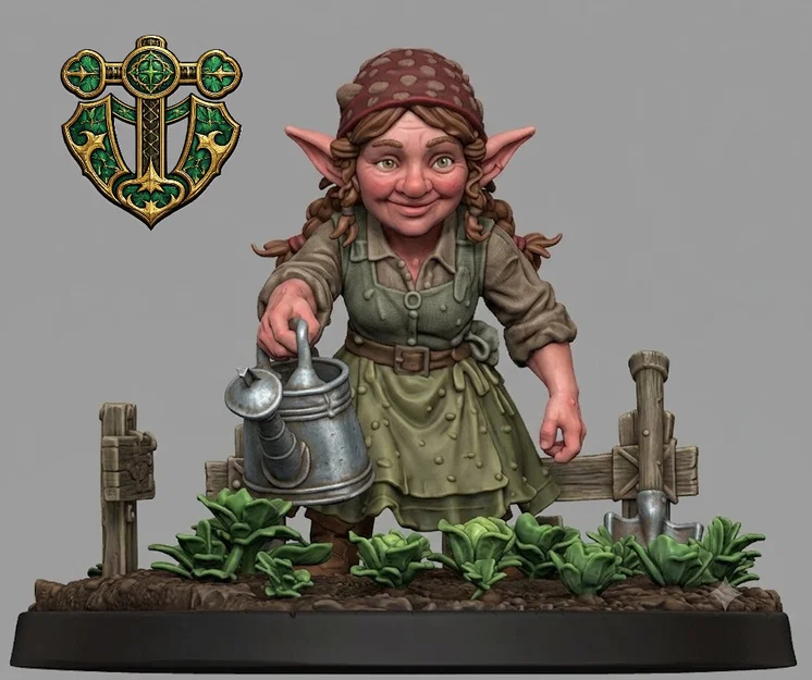 Mô hình Halfling Female Farmer cho game RPG - Image 2