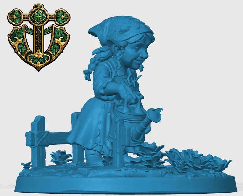 Mô hình Halfling Female Farmer cho game RPG - Image 3