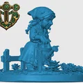 Mô hình Halfling Female Farmer cho game RPG - Thumbnail 3