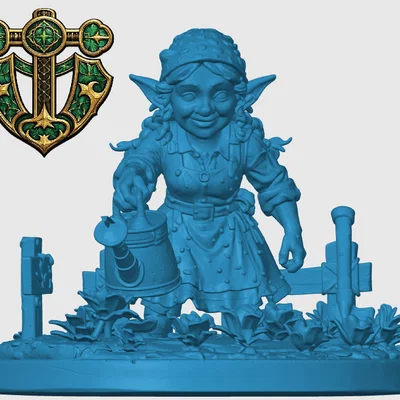 Mô hình Halfling Female Farmer cho game RPG