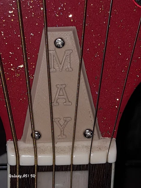 Nắp đậy ti chỉnh cần đàn Guitar Flying V (Truss Rod Cover) in 3D - Image 1
