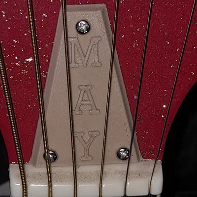 Nắp đậy ti chỉnh cần đàn Guitar Flying V (Truss Rod Cover) in 3D