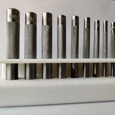 Khay Đựng Bộ Đục Lỗ 9 Chi Tiết Gọn Gàng - Thiết Kế In 3D Độc Đáo