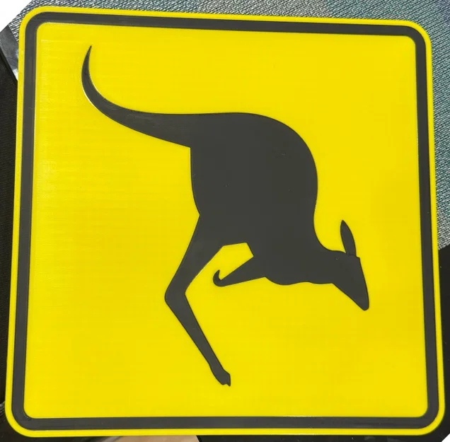 Biển báo Kangaroo qua đường - Không cần MMU - Image 1