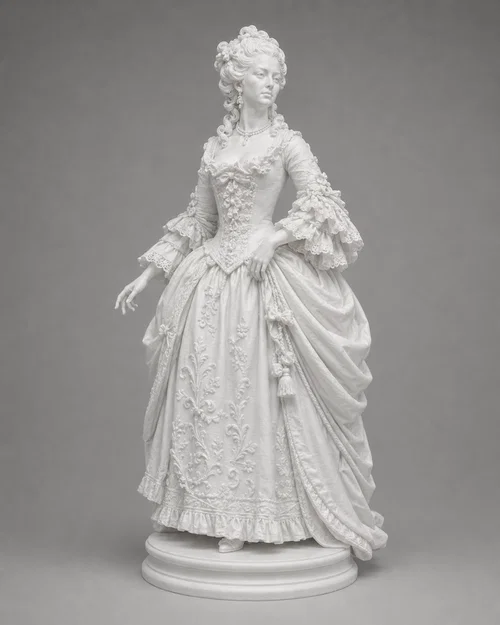 Mô hình tượng nữ quý tộc phong cách Barock cổ điển (STL 3D) - Image 1