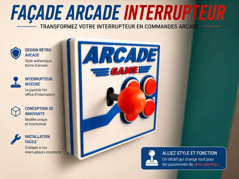 Mặt ốp công tắc kiểu Arcade cho game thủ - Image 1
