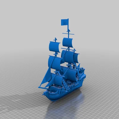Mô hình 3D tàu cướp biển The Black Pearl - Pirates Of The Caribbean