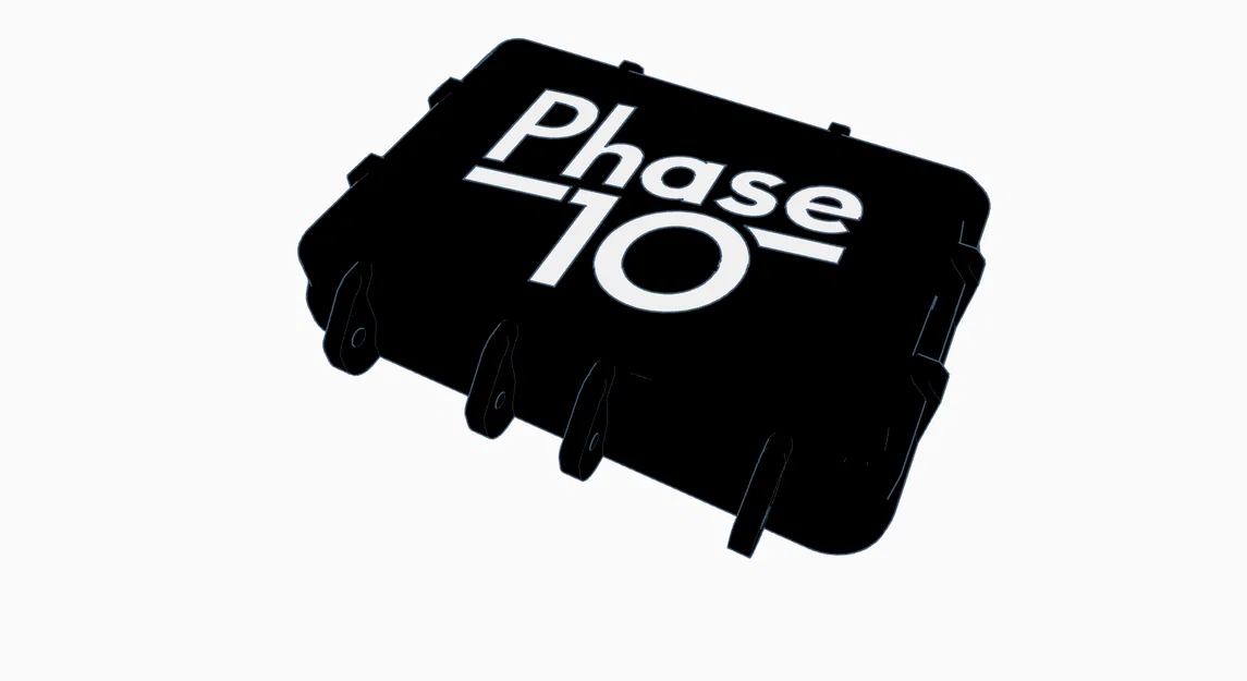 Nắp hộp bài Phase 10 thiết kế logo phẳng dễ in 3D - Image 1