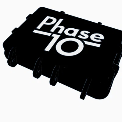 Nắp hộp bài Phase 10 thiết kế logo phẳng dễ in 3D