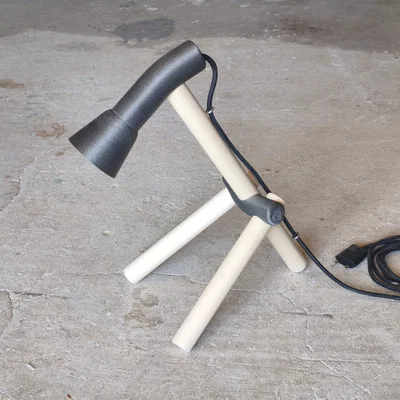 Tự làm đèn bàn gỗ và in 3D phong cách tối giản (DIY)