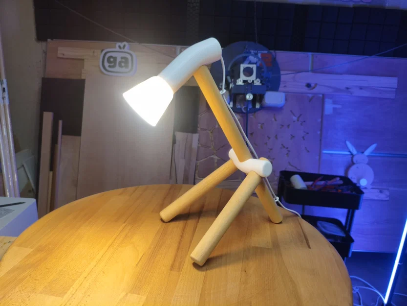 Tự làm đèn bàn gỗ và in 3D phong cách tối giản (DIY) - Image 4