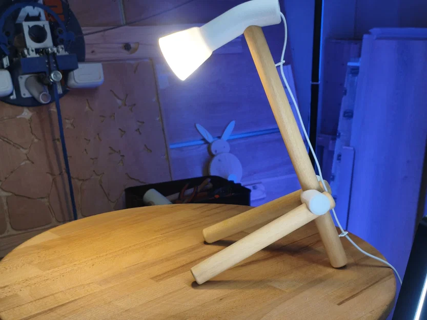 Tự làm đèn bàn gỗ và in 3D phong cách tối giản (DIY) - Image 7