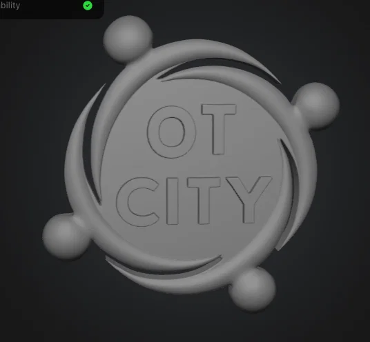 Mô hình logo OT CITY sắc nét - Thiết kế in 3D độc đáo - Image 1
