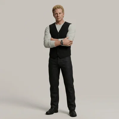 Mô hình 3D Steve Sanders 90210 - Ian Ziering phong cách thập niên 90