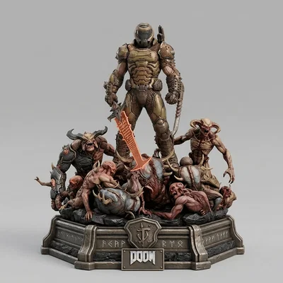 Mô hình 3D Doom Eternal Diorama cực ngầu cho game thủ