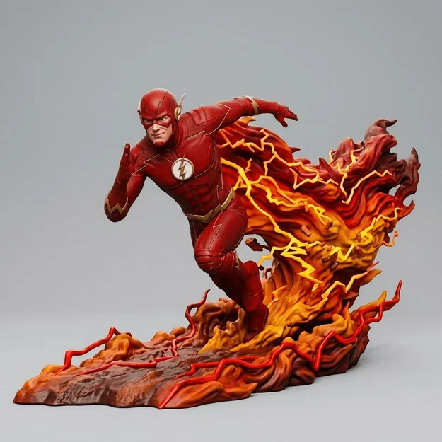 Mô hình 3D The Flash đang chạy cực ngầu - File STL chất lượng cao - Image 1