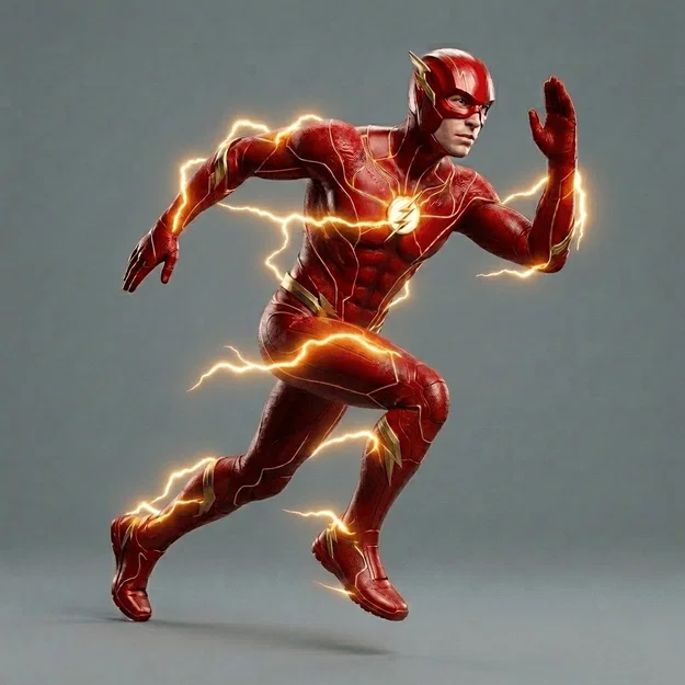 Mô hình 3D The Flash Ezra Miller siêu tốc độ để in 3D - Image 1