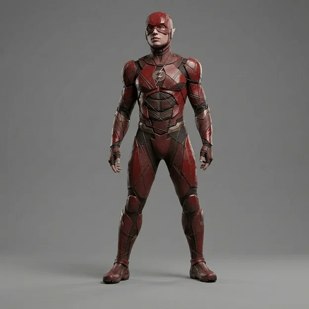 Mô hình 3D The Flash (Ezra Miller) - Siêu anh hùng tốc độ - Image 1