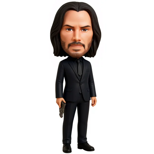 Mô hình John Wick 3D - Tượng Chibi sát thủ chuyên nghiệp ấn tượng - Image 1