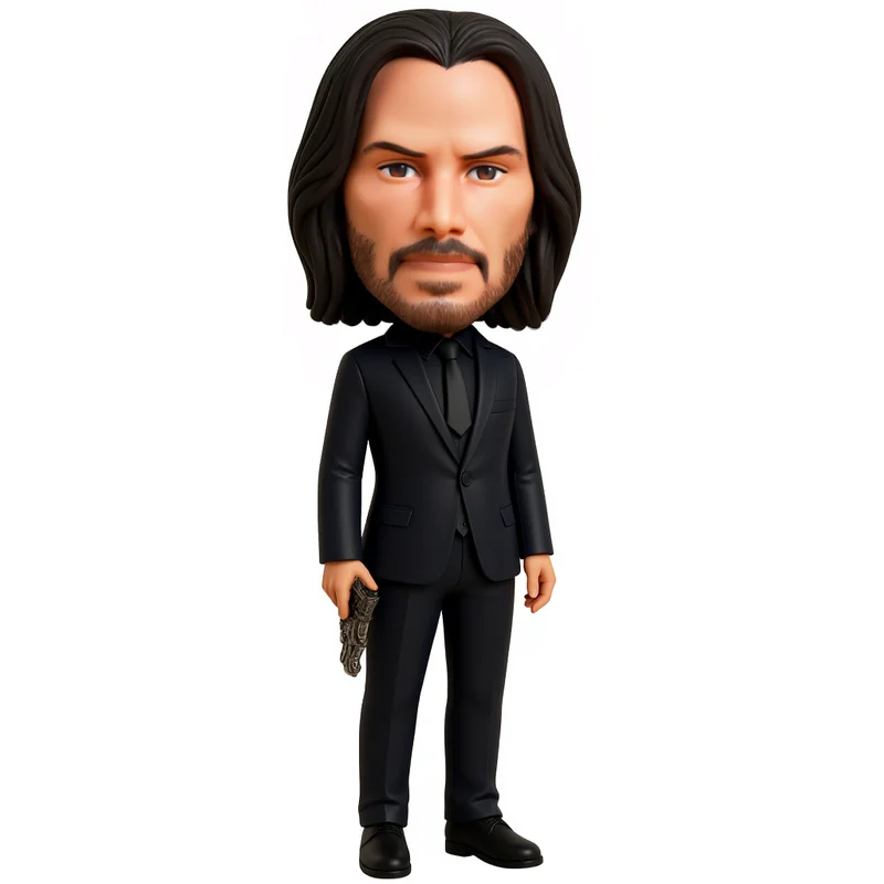 Mô hình John Wick 3D - Tượng Chibi sát thủ chuyên nghiệp ấn tượng