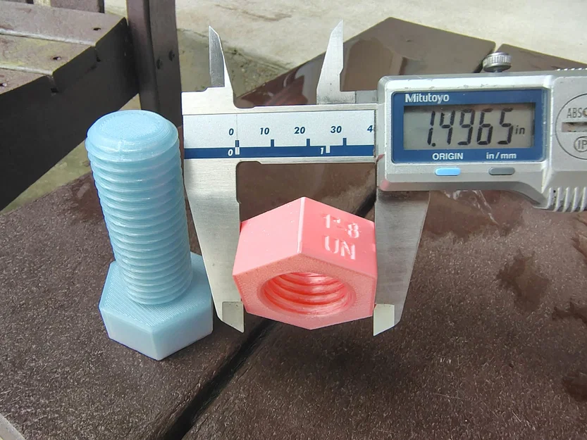 Bộ bu-lông và đai ốc 1 inch - 8 TPI - Image 1