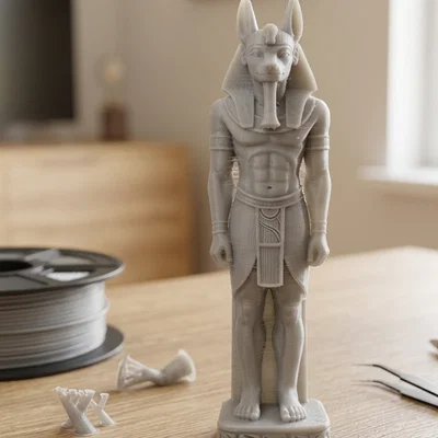 Mô hình in 3D tượng thần Anubis phong cách Ai Cập cổ đại