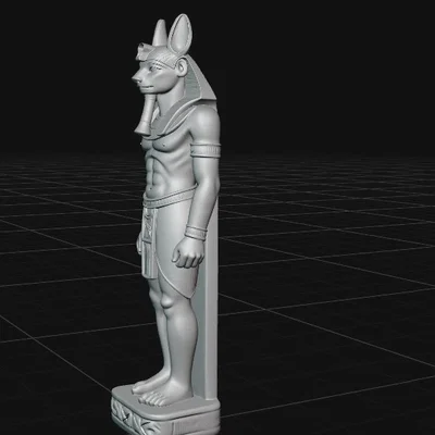 Mô hình in 3D tượng thần Anubis phong cách Ai Cập cổ đại