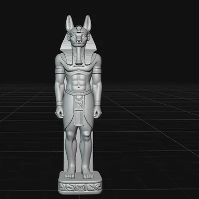 Mô hình in 3D tượng thần Anubis phong cách Ai Cập cổ đại