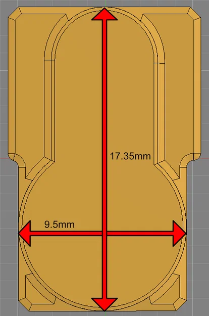 Mô hình lỗ treo tường (Keyhole Hanger - Negative Part) - Image 2