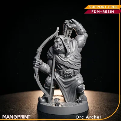 Orc Cung Thủ, Mô Hình Thu Nhỏ Fantasy, Thiết Kế Không Cần Support