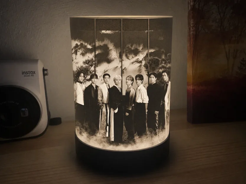 Đèn ngủ 3D Lithophane Ateez 360 độ - Decor K-pop độc đáo - Image 1