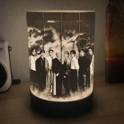 Đèn ngủ 3D Lithophane Ateez 360 độ - Decor K-pop độc đáo