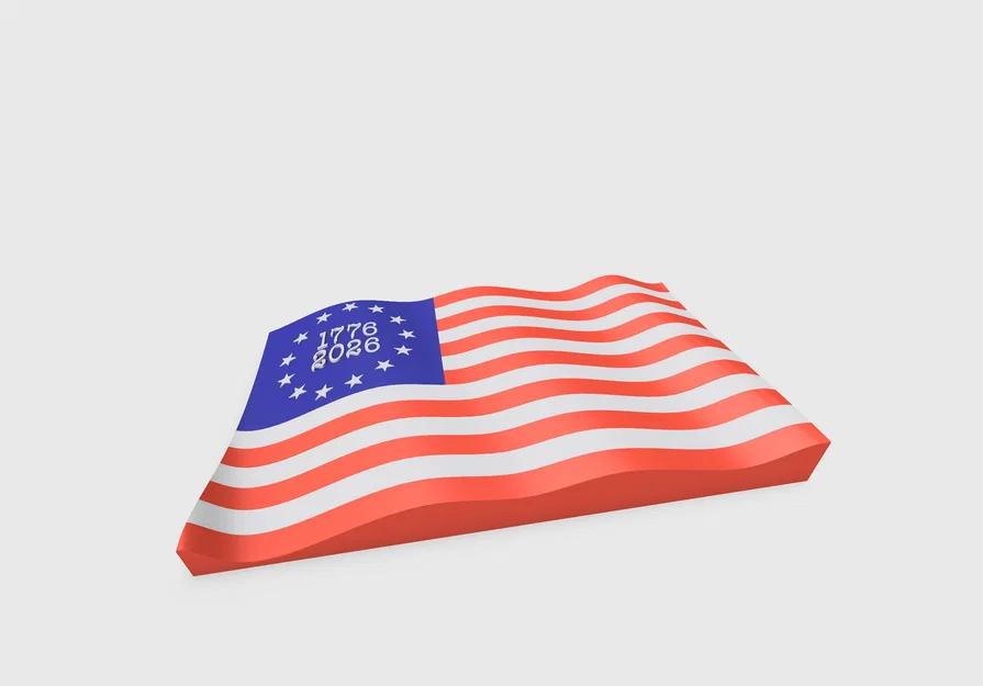 Mô hình 3D cờ Mỹ kỷ niệm 250 năm (America 250th Flag) cực đẹp - Image 1