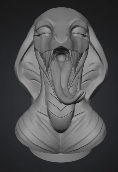 Mô hình tượng bán thân Snake Girl đầy cuốn hút cho dân in 3D - Image 1