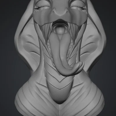 Mô hình tượng bán thân Snake Girl đầy cuốn hút cho dân in 3D