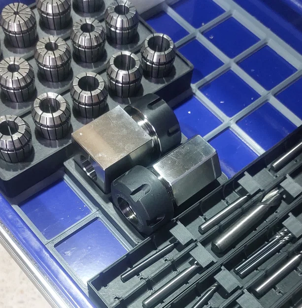 Khay in 3D Gridfinity đựng khối kẹp collet ER25 chuyên nghiệp - Image 1