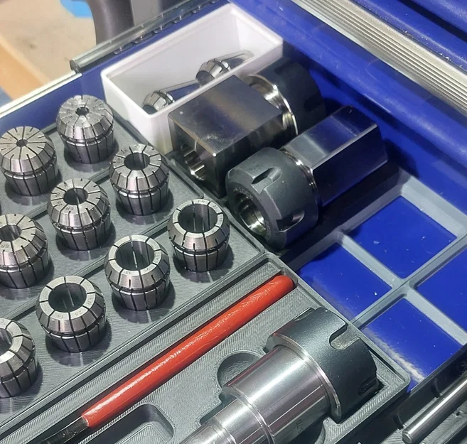 Khay in 3D Gridfinity đựng khối kẹp collet ER25 chuyên nghiệp - Image 2