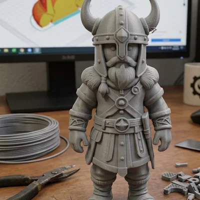 Mô hình chiến binh Viking dũng mãnh để in 3D chi tiết sắc nét