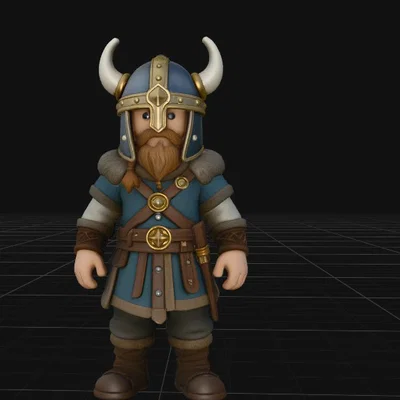 Mô hình chiến binh Viking dũng mãnh để in 3D chi tiết sắc nét