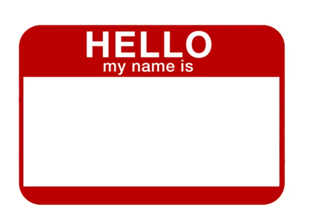 Mẫu thẻ tên Hello My Name Is tùy chỉnh in 3D đơn giản - Image 1